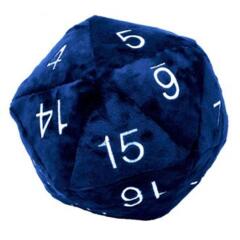 Ultra Pro Jumbo D20 Plush Die Blue with Silver Numbers
